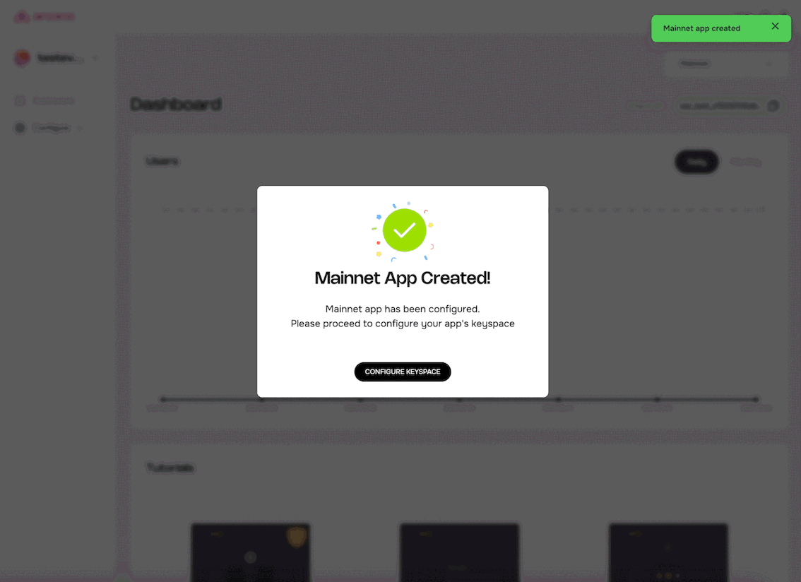 Switch to Mainnet Settings